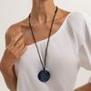 Swirl Dyed Gradient Resin Pendant Adjustable Bohemian Necklace  Boho Outfit Styling
