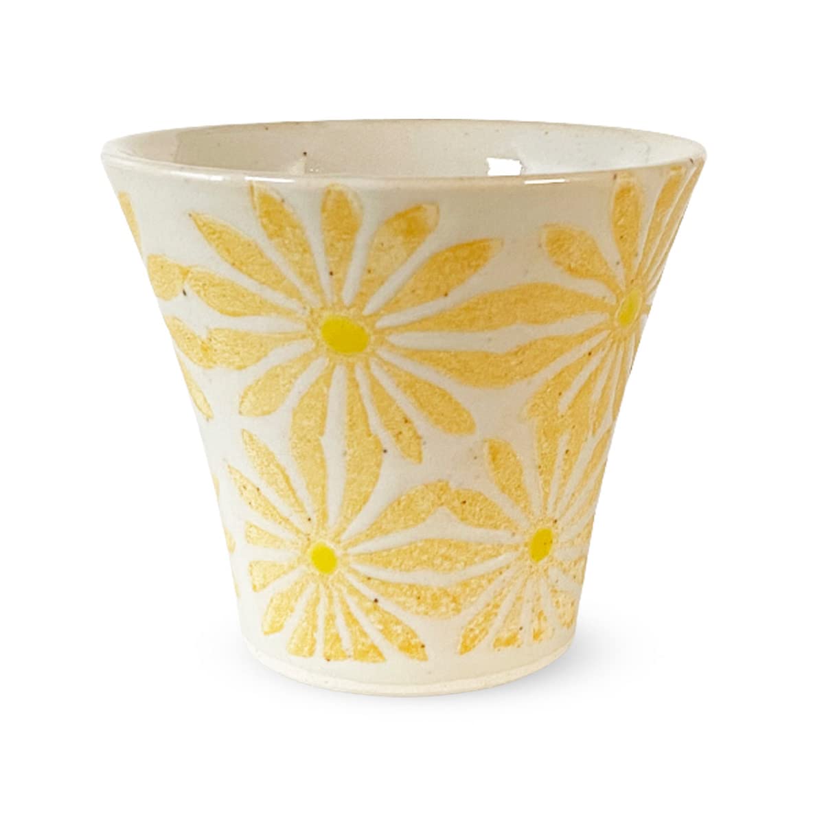 

Hasami Ware Made in Freesia Yellow J-kitchens Teacup, Japan, 140cc, Design, Small,