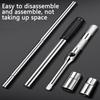 15.75inch/400mm Universal Extended Lug Wrench, 4 Way Tire Iron Nut Wrench Set with Storage Bag Standard Sockets