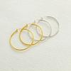 Croatia's Trendy Large Round C-Shaped Hoop Earrings - Smooth 925 Sterling Silver Needle