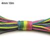 7 Strands Rainbow Paracord 2/3/4mm Parachute Rope Perfect for DIY Bracelet Making Backpacking Outdoor Survival Activities