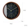 Interform Wanduhr Funkuhr Brandeff Leder Schwarz Kunstleder Holz Gold 25cm CL-3354BK