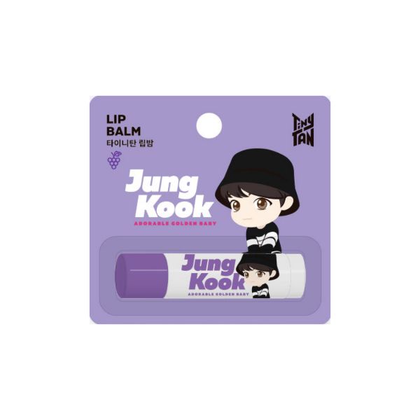 Monami TinyTAN BTS Lip Balm Flavor Moisturizing Lip Care 4g, JUNG KOOK-Grape