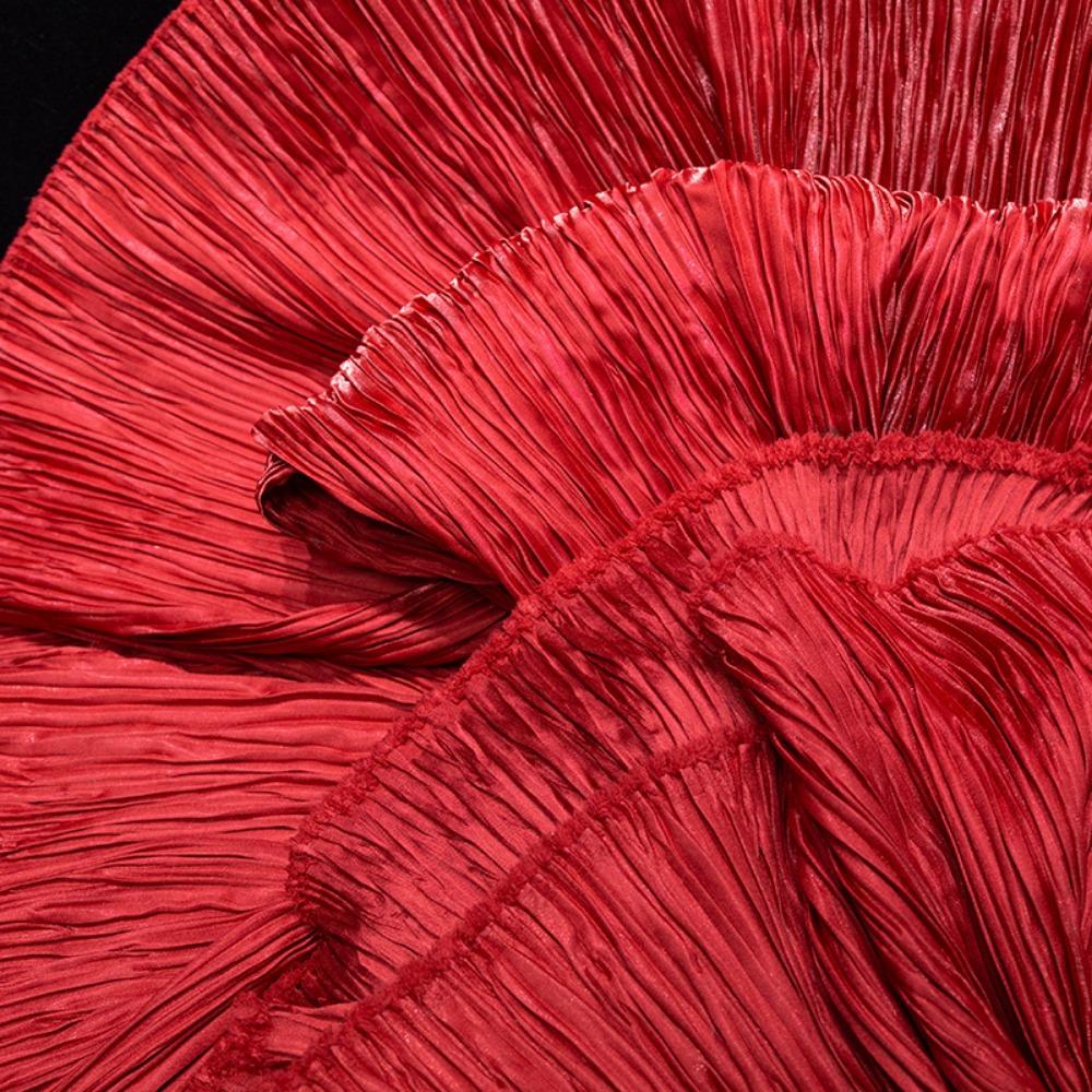 DIY Geschmiedeter Plissee-Stoff Polyter Kleiner Knitterstoff Wassergänzender Stoff Performance-Kleidung