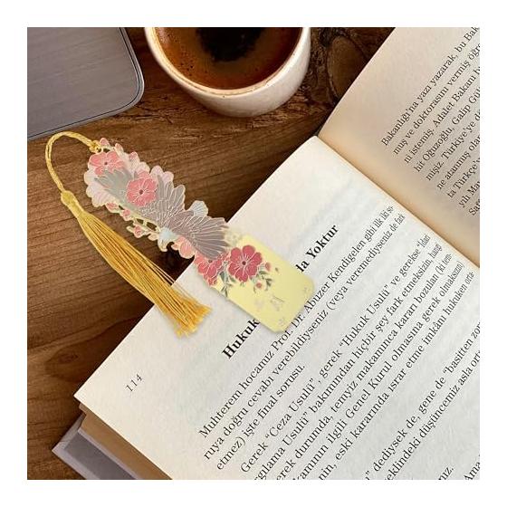 Metal Bookmark with Tassel, Chinese Style Elegant Book Marker for Students, Teachers, Reading, Painting, Gift, Decoration - Durable Metal, Exquisite