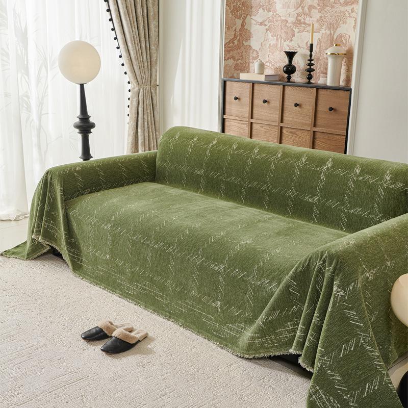 Vintage vysoce kvalitní potah na pohovku francouzského stylu odolný proti poškrábání kočkami univerzální přehoz na pohovku z ženilky