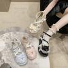 Cute Lace Decors Bow Knot Lolita Shoes Thick-sole Women's Mary Jane Shoes Size 35-39 Japanese Style Lovely Round Toe Pumps