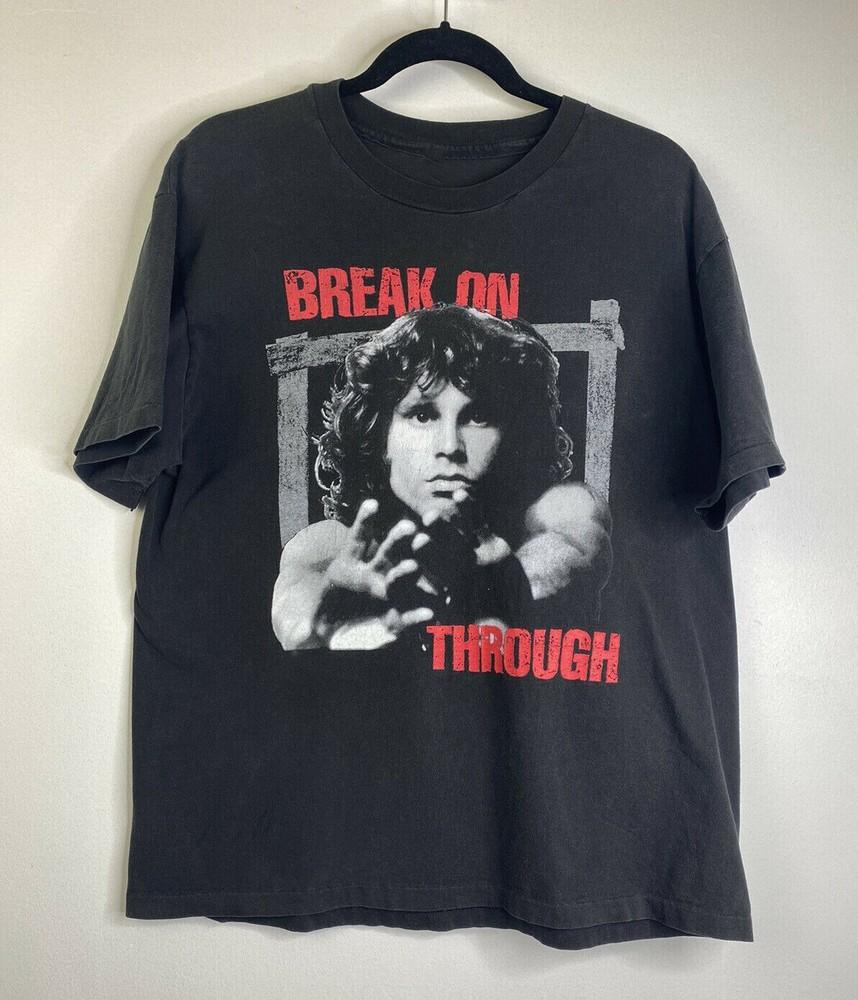 Vintage Break On Through Jim Morrison Shirt Black Unisex Men S-234XL Unisex T-Shirt XXXXL