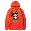 Autumn and winter cat cartoon printed hoodie classic style college style men's and women's pullovers daily fashion warm hoodie