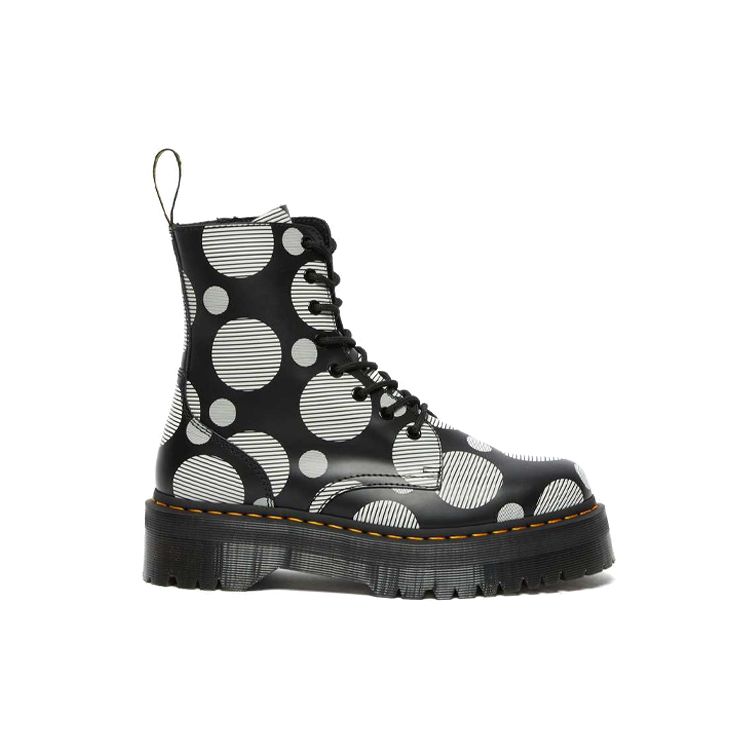 Dr. Martens Jadon Series Leather Polka Dot Short Boots Unisex Boots Black 26882009