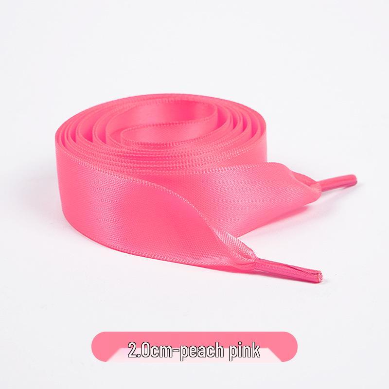 Candy Color Double-Sided 2cm Silk Shoelaces for Casual Shoes & Air Force 1