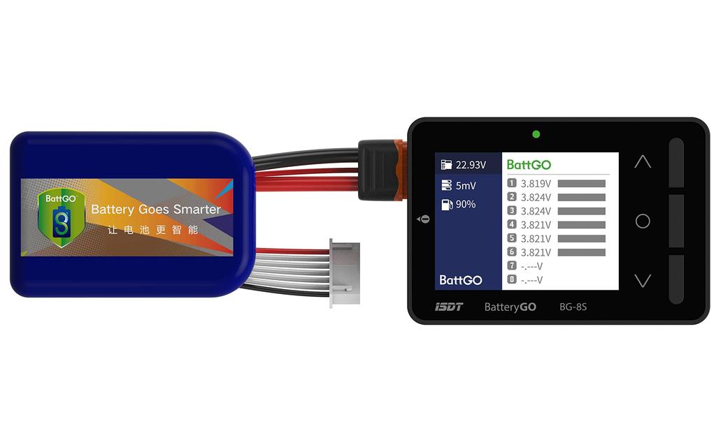ISDT BG-8S LiPo CheckerBalancer [1-8S Balancing, Mobile Charging, RC Servo Tester]