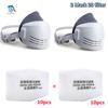 Dust Mask +20pcs Filter Cotton Respirator Half Face Dust-proof Mask Anti Industrial Construction Dust Haze Fog Safety