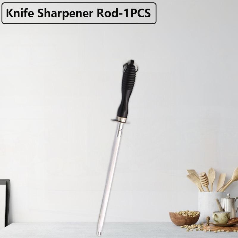 WXCOO Acacia Wood Universal Knife Holder Kitchen Knife Holder Stand with Bristles for Kitchen Counter Solid Wood Knife Block