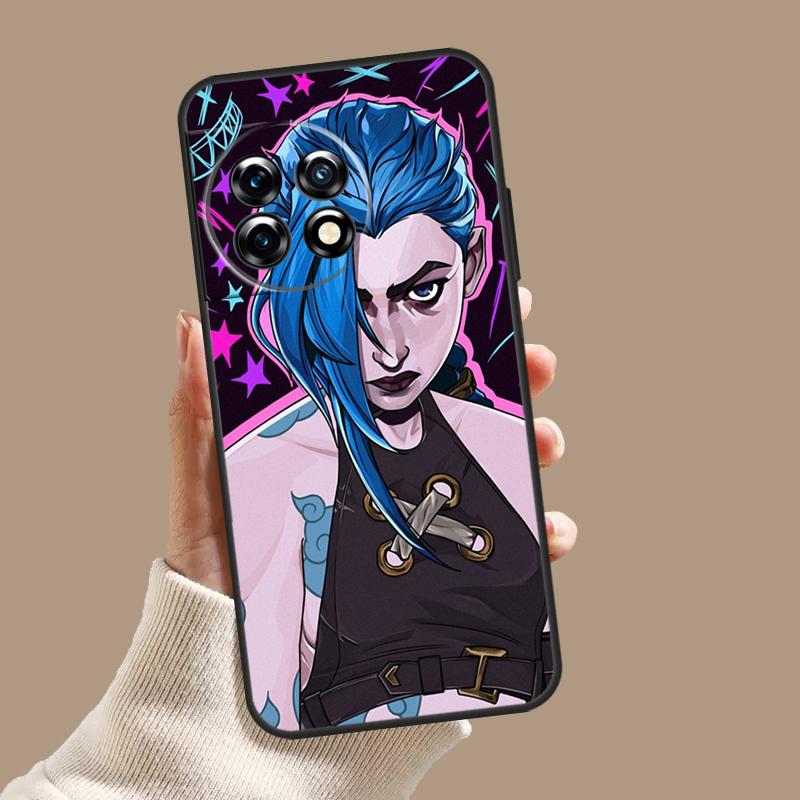 Anime Arcane Jinx Case For OnePlus 11 12 9 10 Pro 10R 12R 8T 10T OnePlus Nord N30 N20 N10 CE 3 2 Lite Cover