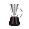 Kaffekanna i högborsilikatglas med dubbelfilter i rostfritt stål 304