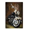 Vintage Motorcykel Bleckskylt, Garage Verkstad Dacha Dekor 20x30cm