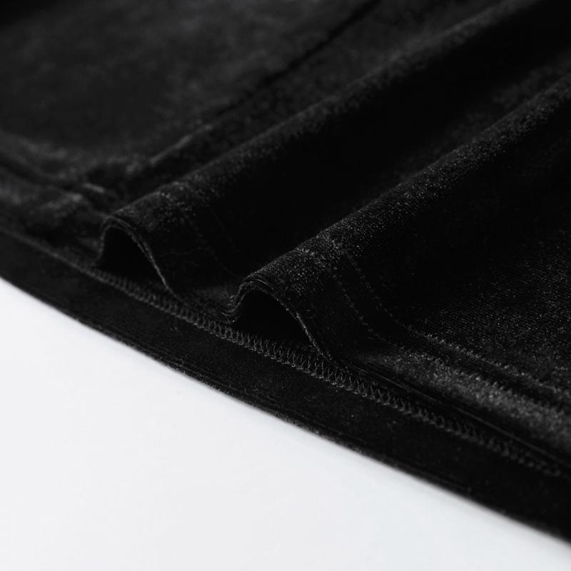 Černé sametové dámské minišaty s kamínkovou ozdobou Elegantní bez rukávů s vysokým pasem Áčkového střihu Šaty na ramínka Dámské večerní společenské šaty Župany