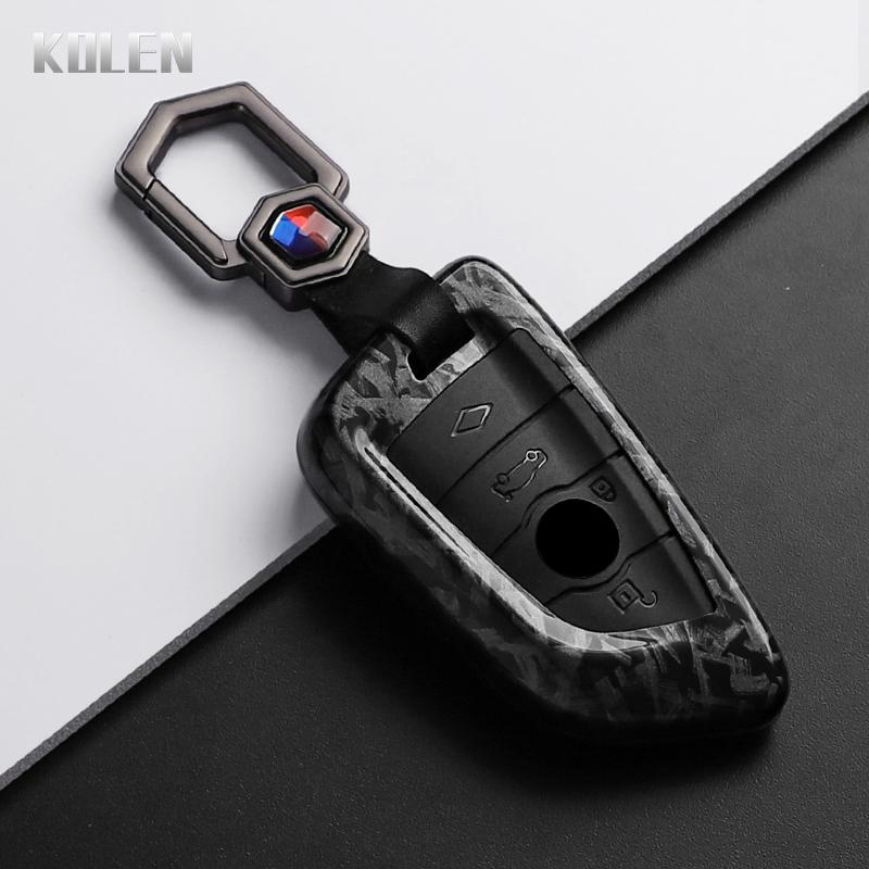 

ABS Carbon Fiber Style Car Key Case Cover for BMW X1 X3 X5 X6 X7 1 3 5 6 7 Series G20 G30 G11 F15 F16 G01 G02 F48 Accessories