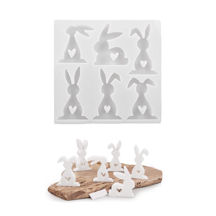 Silicone Easter Rabbit Molds Handmade Craft Molds Jewelry Making Tool Easy Releasing Mold Suitable for Creative Projects 1