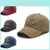 Embroidered Riveted Sea Baseball Cap Men Spring Fall Cowboy Outdoor Shade Travel