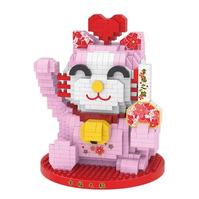 Großer Nanoblock Pink Neko Japanische Katze 1166 Teile (Stck)