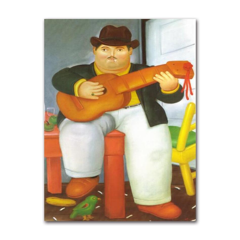Fernando Botero Berühmte Figur Poster Abstrakt Cartoon Lustiger Tänzer Leinwandbild Nordische Wandkunst Bild für Wohnzimmer Dekoration