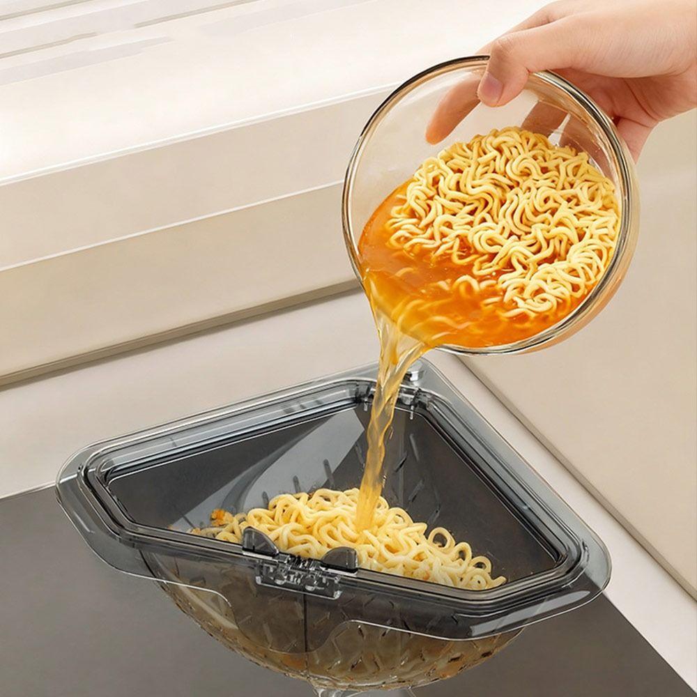 Separate Anti-leak Sink Drain Basket Detachable Openable Bottom Cover Filter Quickly Food Waste Filter Basket Magnetic Triangle