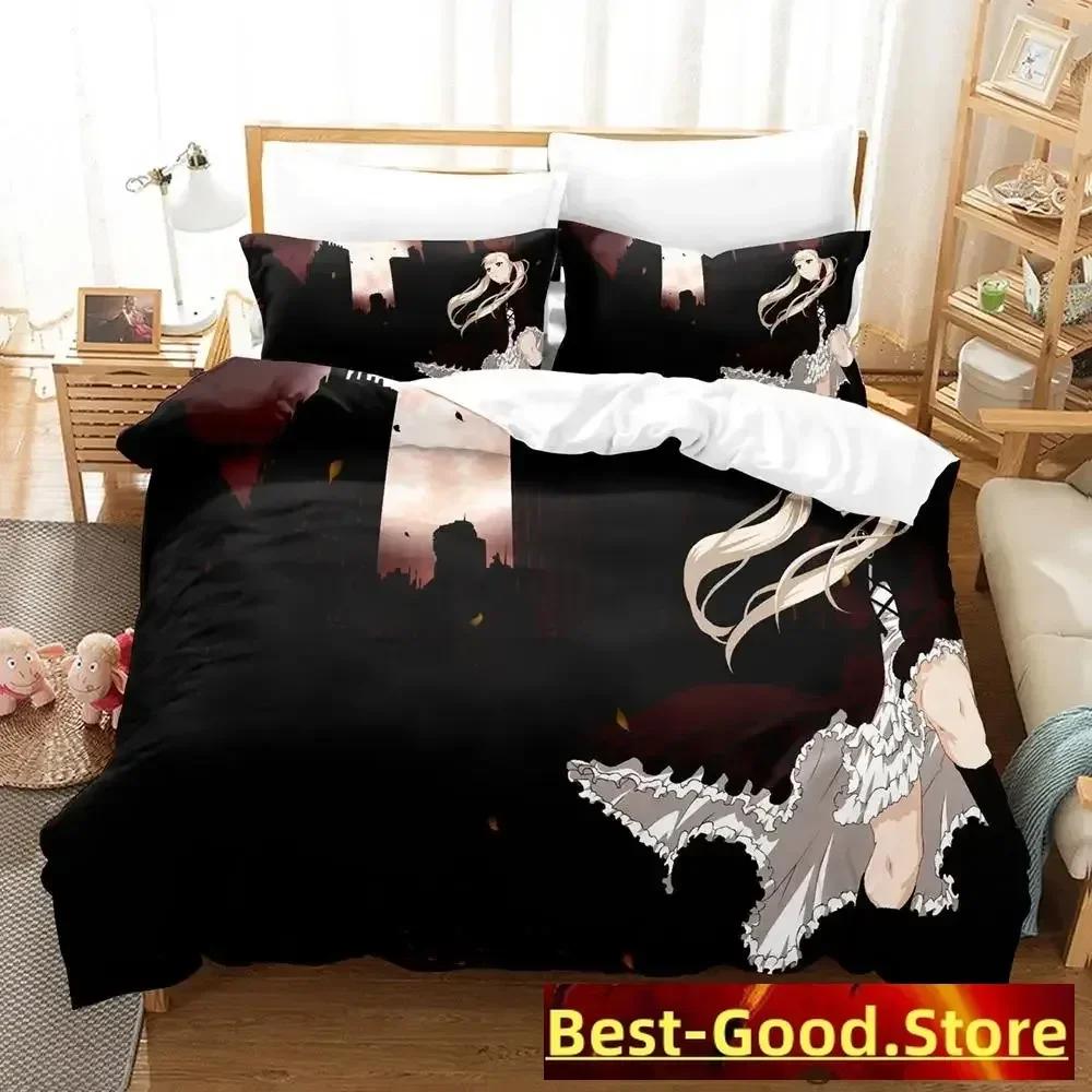 New Dance In The Vampire Bund Bedding Set Print With Pillowcase Bed Duvet Cover Soft Single Double Queen Super King Size
