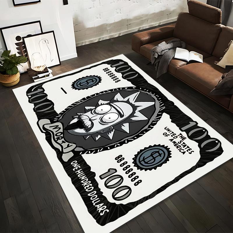 

Cartoon Character Rug Dollar Bill Design Living Room Carpet Decor Suitable for use as an anti-slip for living room bedroom sofas 40x60cm( 15x23in )