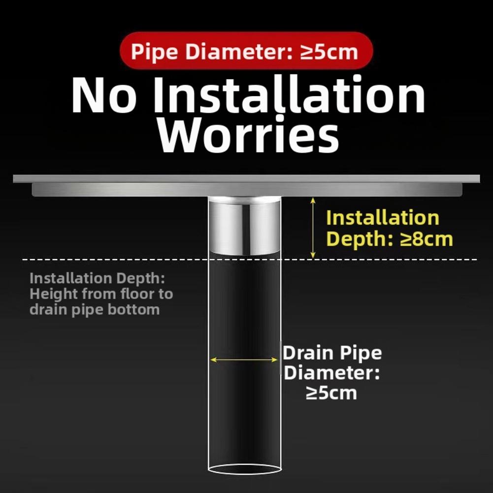 Embedded Flush Installation Bathroom Floor Drain Rectangular Drain
