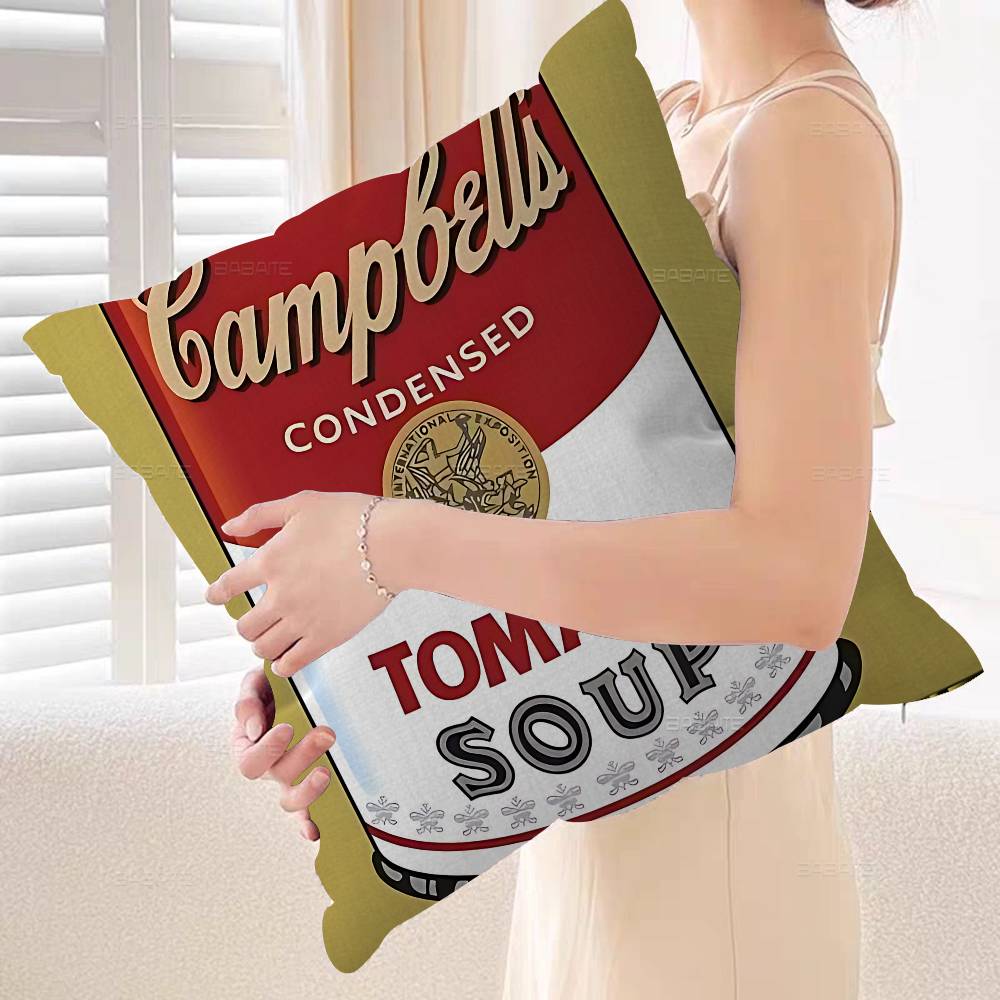 Andy Warhol Pop Art Tomato Soup Personalized Pillow Dust Cover Bedroom Kids Party Decoration Pillowcase Birthday Children Gift