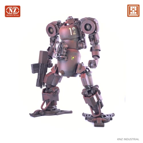 Cavico Kamp Riesen Mars Humanoid Heavy Machine Series Type III Humanoid Heavy Machine, Late Production Type/Oxide Red, 1/35 Scale, Approximately 14cm
