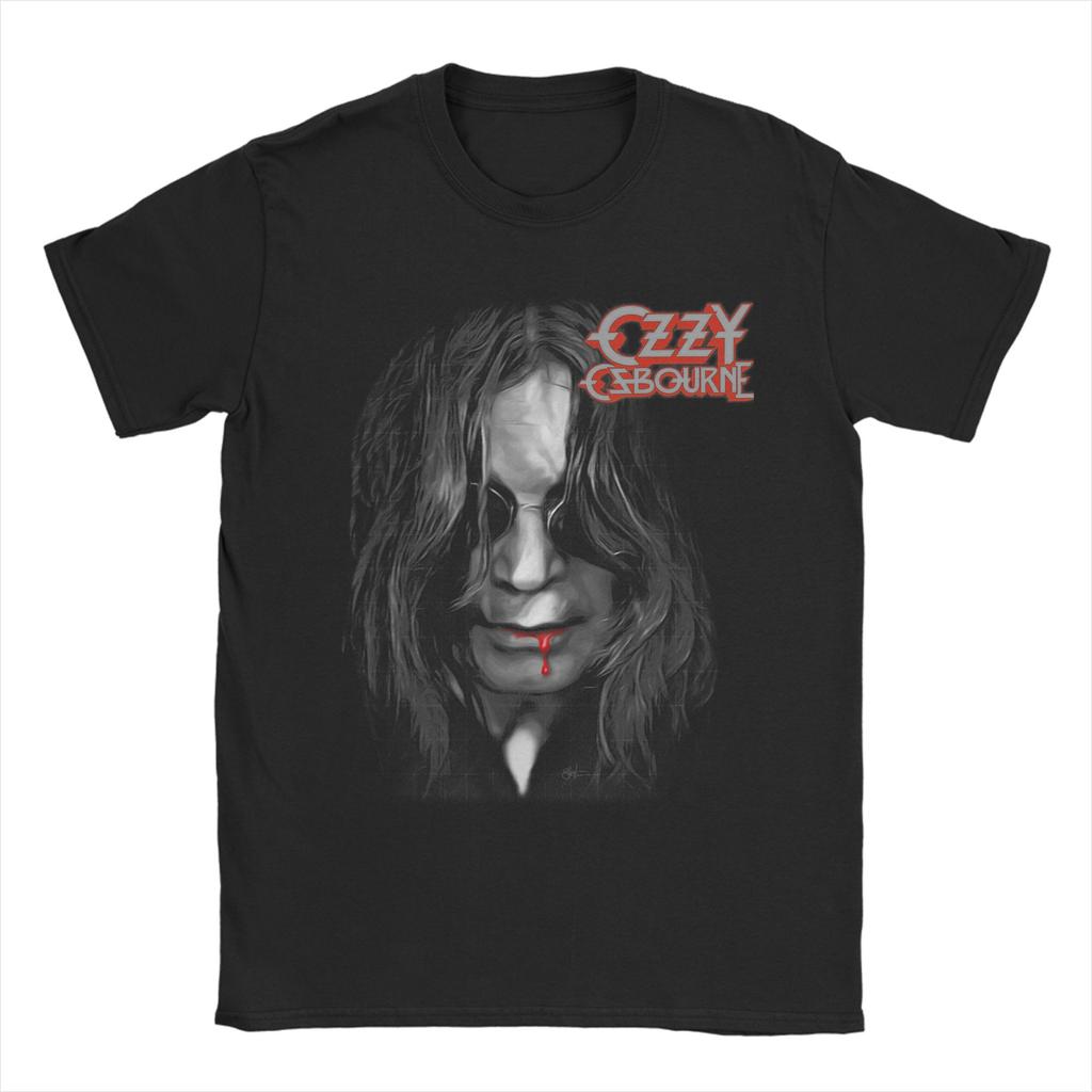 Mens TShirts Ozzy Osbourne Patient Number 9 Leisure Pure Cotton Tees Short Sleeve T Shirts Round Collar Clothing Plus Size
