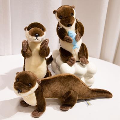 Kawaii Realistische Otter Plüschtiere Stofftier Beschwichtigen Baby Tier Bank Biber Puppe Kissen Weihnachten Geburtstagsfeier Geschenk Raumdeko