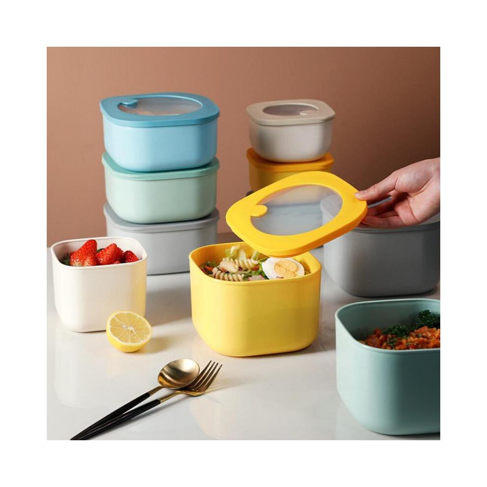 (L, Beige) BoSaiD Bento Box Leakproof Healthy Plastic Microwave Safe Lunchbox for Kitchen
