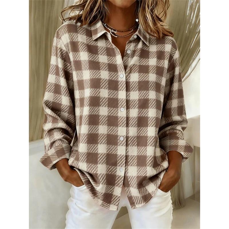 Stylish Women's Comfortable Breathable Long-Sleeve Shirt Everyday Commute Wear Simple Collared Shirt High-Quality Premium Top