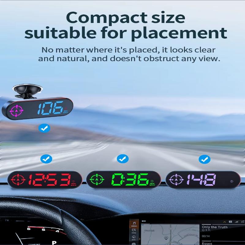 G29 GPS Head Up Display Real Time Speed Warning Compass Function Portable Auto Accessory for Travel Drivers