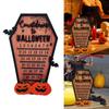 Odliczanie do Halloween drewniana trumna kalendarz adwentowy dynia 31-dniowe Halloween kalendarze odliczające dla dziecka Audt dekory domu