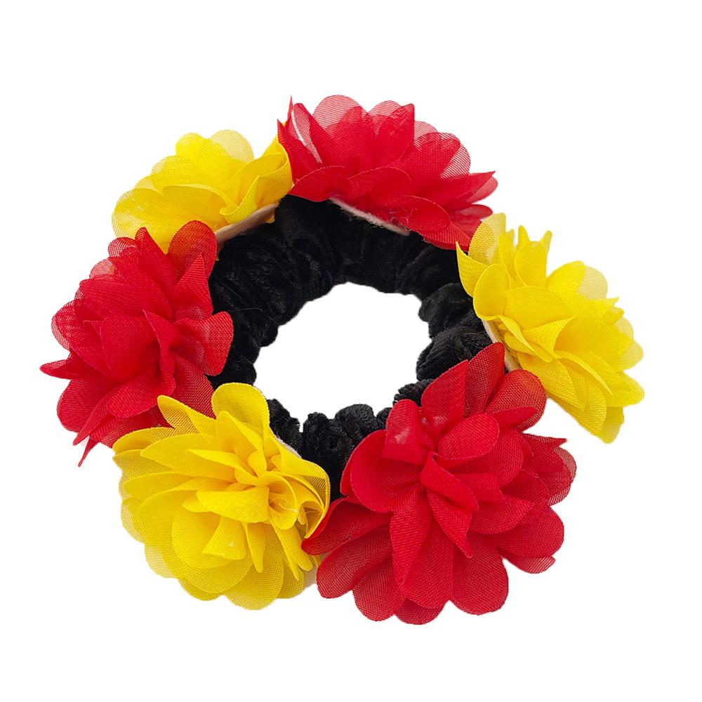 Flower Hair Rope, Ponytail, Headband, Suitable for Carnival Party, Fan Headwear, Big Intestine Circle, Female