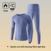 Men's 7A Antibacterial Autumn/Winter Thermal Underwear Set - Round Neck, Slim Fit