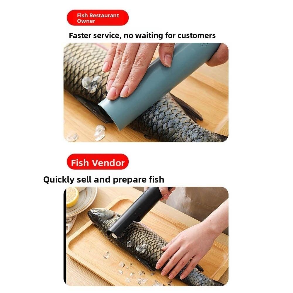 Waterproof Electric Fish Scaler Cordless Design Electric Power Fish Cleaning Tools Rechargeable Battery Stainless Steel