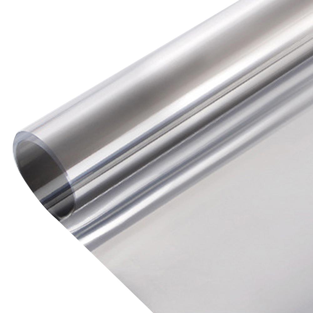 50 x 300 cm Univerzální Neřezané Automobilové Zrcátko Okenní Zrcátko Stříbrná Chromová Tónovaná Fólie Domů Samolepky na skla Nálepky na sklo Auto Exteriér Příslušenství