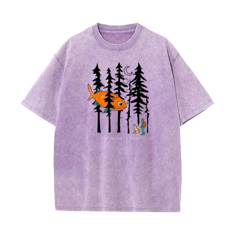 

Forest — это волшебная и безумная осенняя модель футболки с коротким рукавом для мужчин и женщин, милая, с эффектом стирки и потертости. 3XL