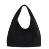 Casual Retro Women's Shoulder Bag Large Capacity Suede Tote Bag Solid Color Underarm Bag