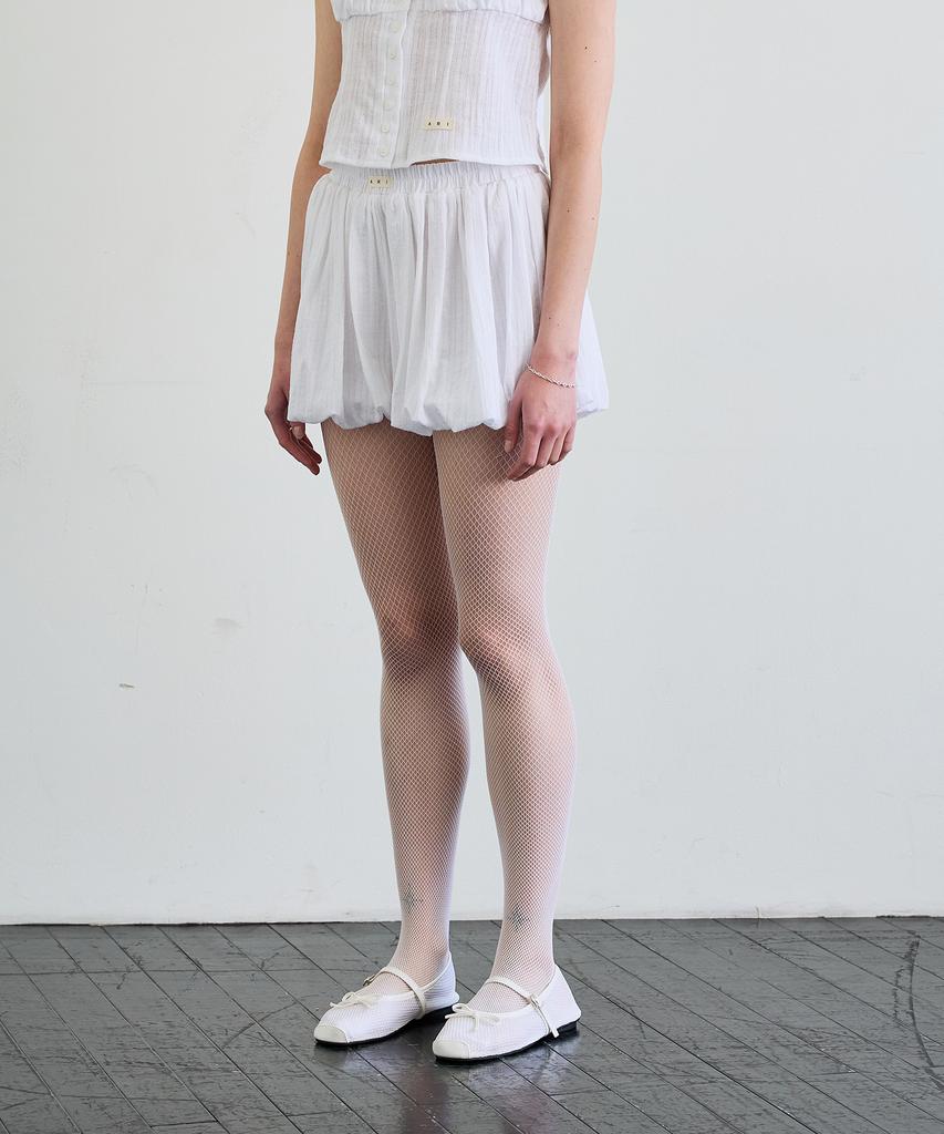 Alikim Cuddly Balloon Skirt Pants / White