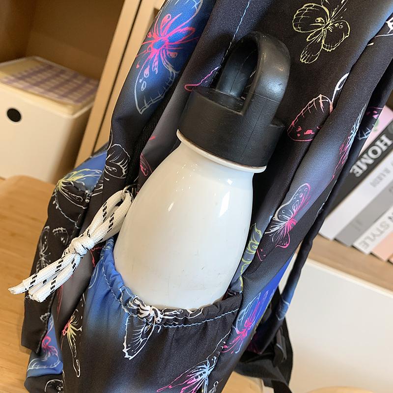 Butterfly Print Backpack Lightweight Backpack Large Capacity Campus Student Schoolbag