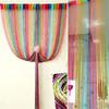 Low-elastic Yarn Thread Door Curtains 200*100cm Panel Tassel Curtain  Door Wall Window