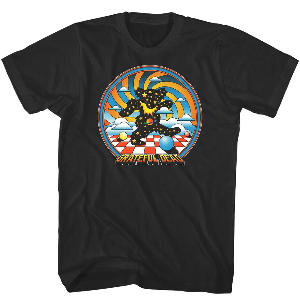 Grateful Dead Space Bear T Shirt Mens Rock and Roll Music Band Tee New Black