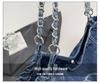 Denim Commuter Tote in Koreaanse Stijl: Retro Grote Capaciteit Okselketting Schoudertas